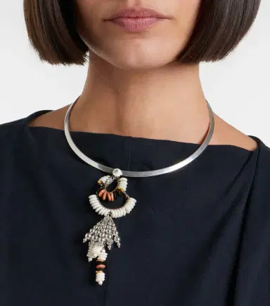 Isabel Marant Lyna beaded pendant necklace | Thumbnail 4