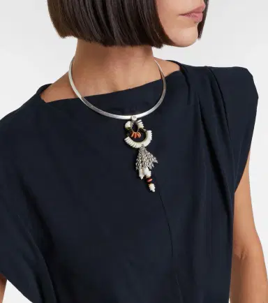 Isabel Marant Lyna beaded pendant necklace | Thumbnail 5