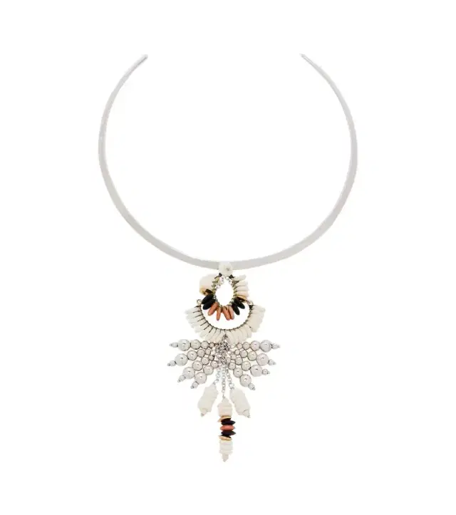 Lyna beaded pendant necklace
