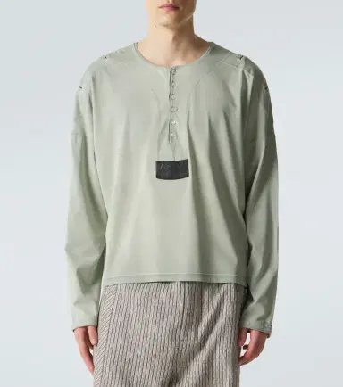 Kiko Kostadinov Sargo cotton Henley shirt | Thumbnail 6