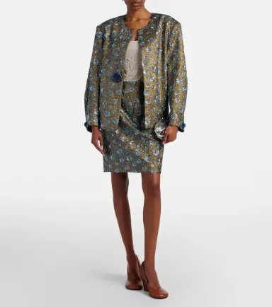 Jacques Wei Floral sequined pencil skirt | Thumbnail 3
