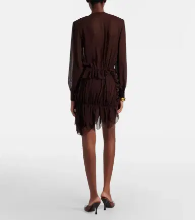 Jacques Wei Ruffled asymmetric minidress | Thumbnail 3