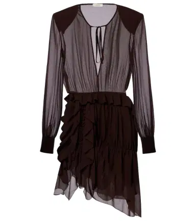 Jacques Wei Ruffled asymmetric minidress | Thumbnail 1
