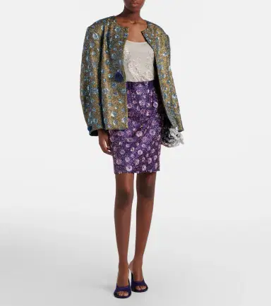 Jacques Wei Floral sequined pencil skirt | Thumbnail 2