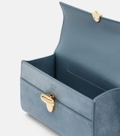 Savette Symmetry Pochette Mini suede top-handle bag | Thumbnail 3