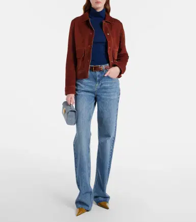 Savette Symmetry Pochette Mini suede top-handle bag | Thumbnail 4