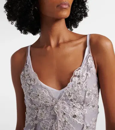 Jacques Wei Embellished lace cocktail dress | Thumbnail 3