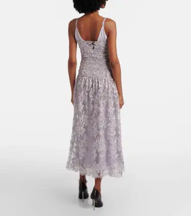 Jacques Wei Embellished lace cocktail dress | Thumbnail 4