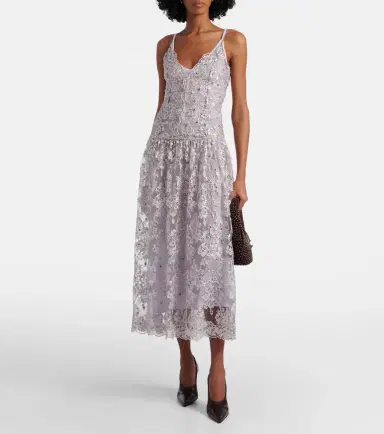 Jacques Wei Embellished lace cocktail dress | Thumbnail 5