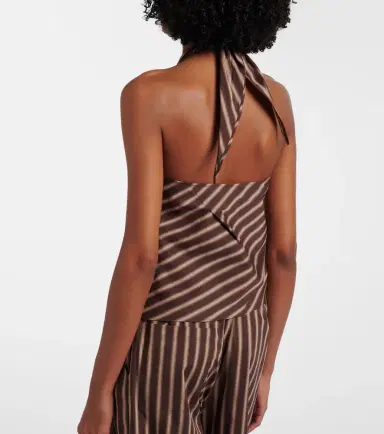Jacques Wei Gathered striped cotton-blend top | Thumbnail 5 Jacques Wei Gathered striped cotton-blend top | Thumbnail 5