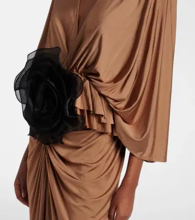 Jacques Wei Floral-appliqué jersey maxi dress | Thumbnail 5