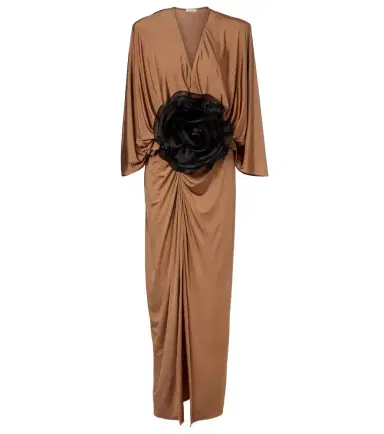 Jacques Wei Floral-appliqué jersey maxi dress | Thumbnail 1
