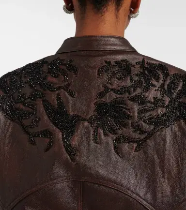 Jacques Wei Beaded leather jacket | Thumbnail 2 Jacques Wei Beaded leather jacket | Thumbnail 2