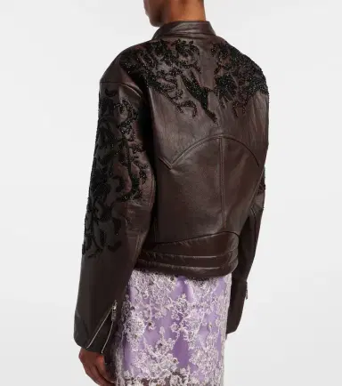 Jacques Wei Beaded leather jacket | Thumbnail 4 Jacques Wei Beaded leather jacket | Thumbnail 4