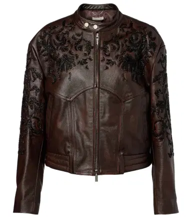 Jacques Wei Beaded leather jacket | Thumbnail 1 Jacques Wei Beaded leather jacket | Thumbnail 1