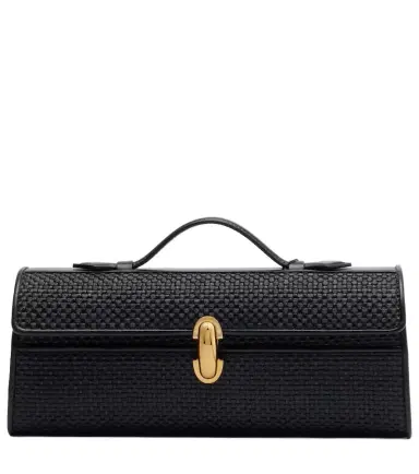 Savette Symmetry Slim raffia top-handle bag | Thumbnail 1
