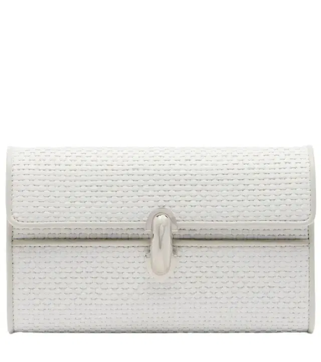 Symmetry Mini raffia crossbody bag