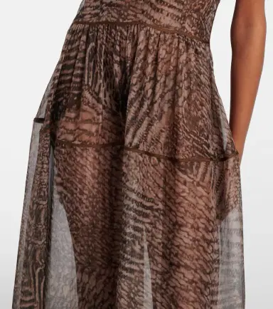 Jacques Wei Printed semi-sheer silk maxi dress | Thumbnail 3