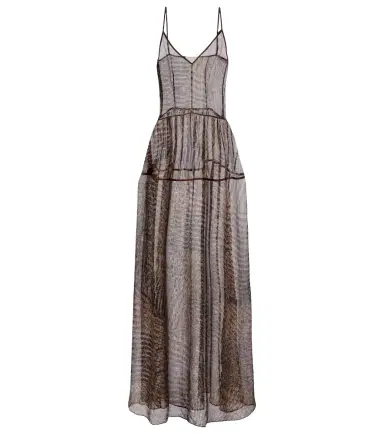 Jacques Wei Printed semi-sheer silk maxi dress | Thumbnail 1