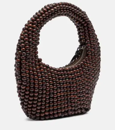 Staud Reef Small beaded leather-trimmed top-handle bag | Thumbnail 2 Staud Reef Small beaded leather-trimmed top-handle bag | Thumbnail 2
