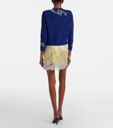 Jacques Wei Embellished lace miniskirt | Thumbnail 3