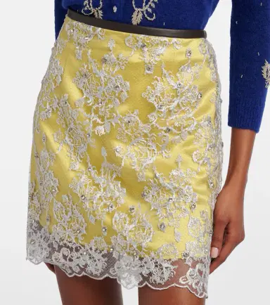 Jacques Wei Embellished lace miniskirt | Thumbnail 4