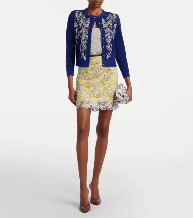 Jacques Wei Embellished lace miniskirt | Thumbnail 5