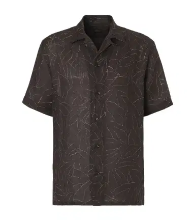 Brioni Printed linen bowling shirt | Thumbnail 1 Brioni Printed linen bowling shirt | Thumbnail 1