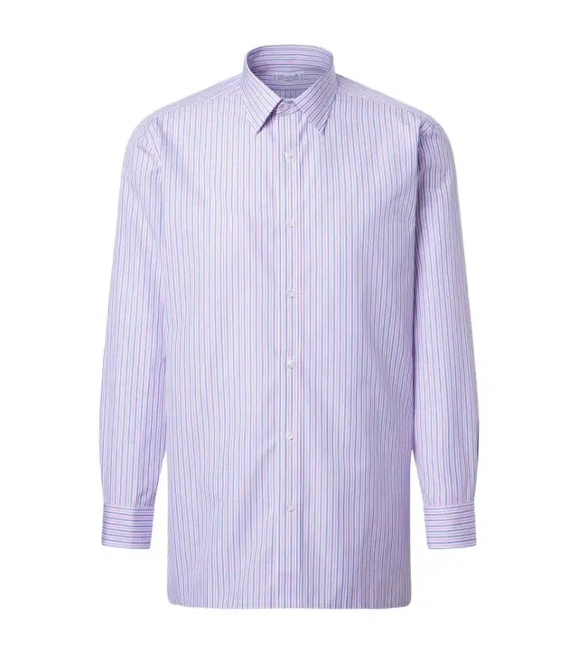 Striped cotton poplin shirt