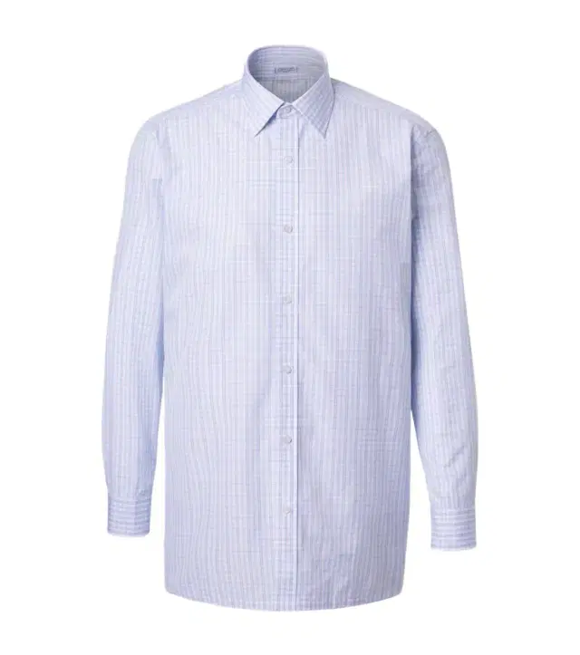 Checked cotton poplin shirt