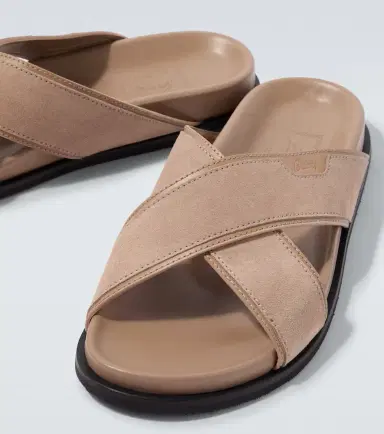 Brioni Leather-trimmed suede sandals | Thumbnail 6 Brioni Leather-trimmed suede sandals | Thumbnail 6