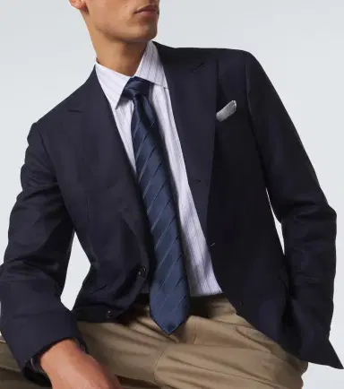 Charvet Striped silk jacquard tie | Thumbnail 2