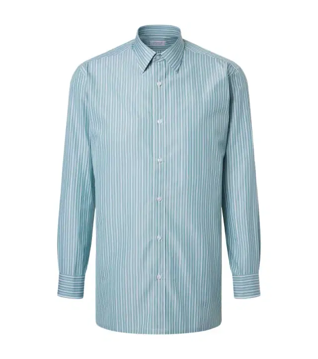 Striped cotton poplin shirt