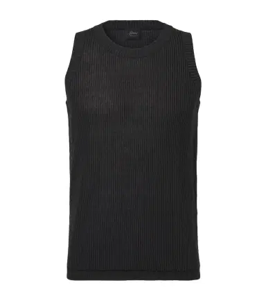 Brioni Ribbed-knit cotton, linen, and silk tank top | Thumbnail 1