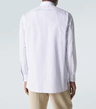 Charvet Striped cotton poplin shirt | Thumbnail 6