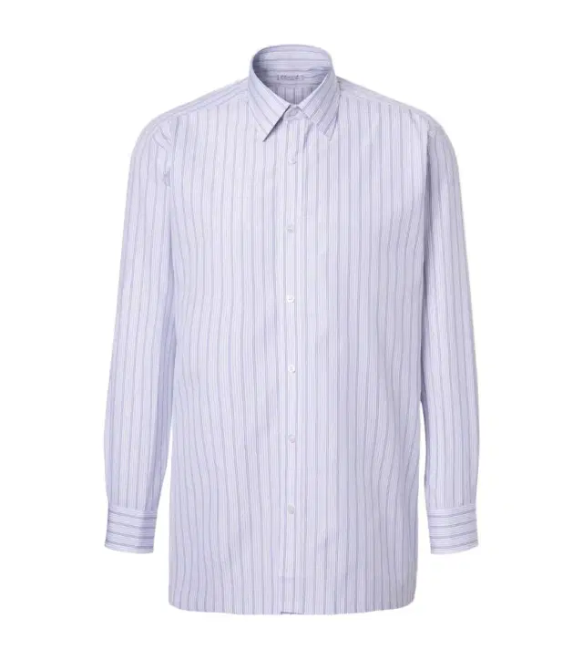 Striped cotton poplin shirt