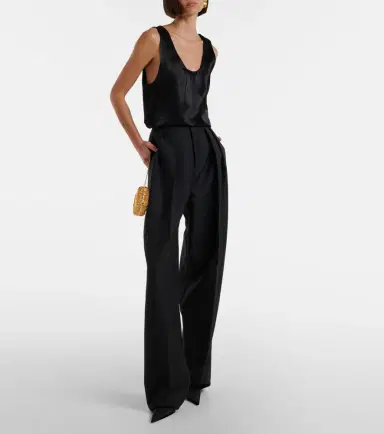 Saint Laurent Madeleine ruffled taffeta mules | Thumbnail 5 Saint Laurent Madeleine ruffled taffeta mules | Thumbnail 5