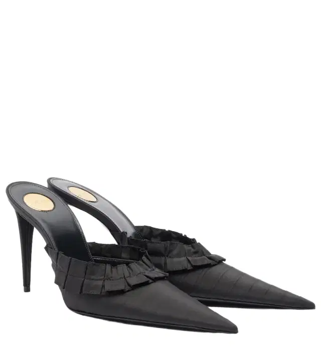 Madeleine ruffled taffeta mules Madeleine ruffled taffeta mules