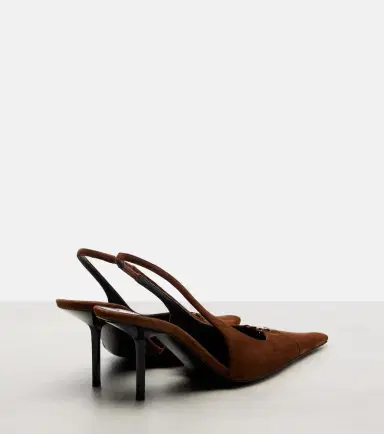 Saint Laurent Babylone Breteuil suede slingback pumps | Thumbnail 2