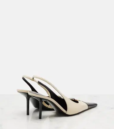 Saint Laurent Babylone Breteuil leather slingback pumps | Thumbnail 3