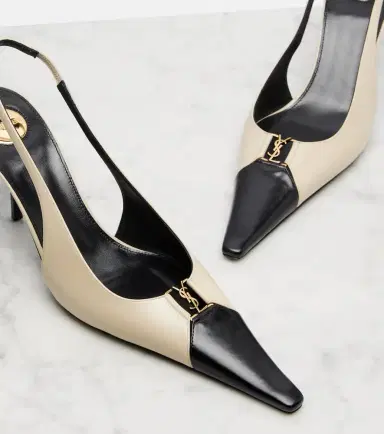 Saint Laurent Babylone Breteuil leather slingback pumps | Thumbnail 4