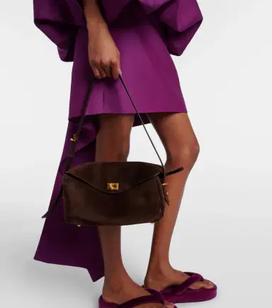 Balenciaga Le 7 Medium suede shoulder bag | Thumbnail 7 Balenciaga Le 7 Medium suede shoulder bag | Thumbnail 7