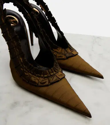 Saint Laurent Madeleine taffeta slingback pumps | Thumbnail 3 Saint Laurent Madeleine taffeta slingback pumps | Thumbnail 3