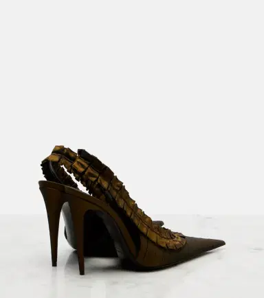 Saint Laurent Madeleine taffeta slingback pumps | Thumbnail 4 Saint Laurent Madeleine taffeta slingback pumps | Thumbnail 4