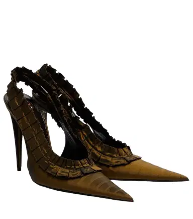 Saint Laurent Madeleine taffeta slingback pumps | Thumbnail 1 Saint Laurent Madeleine taffeta slingback pumps | Thumbnail 1