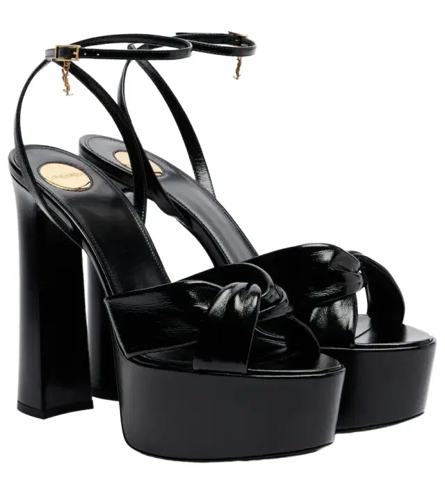 Saint Laurent Franciane leather platform sandals