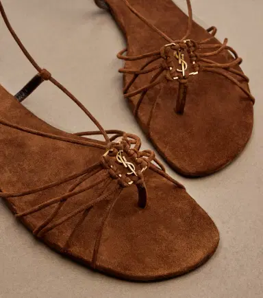 Saint Laurent Babylone suede sandals | Thumbnail 3 Saint Laurent Babylone suede sandals | Thumbnail 3