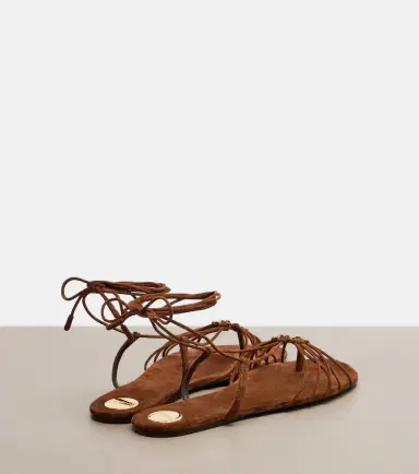 Saint Laurent Babylone suede sandals | Thumbnail 4 Saint Laurent Babylone suede sandals | Thumbnail 4
