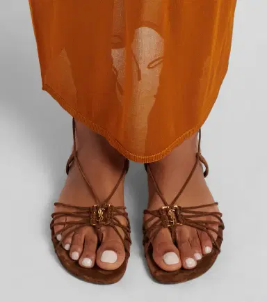 Saint Laurent Babylone suede sandals | Thumbnail 5 Saint Laurent Babylone suede sandals | Thumbnail 5