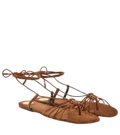 Saint Laurent Babylone suede sandals | Thumbnail 1 Saint Laurent Babylone suede sandals | Thumbnail 1